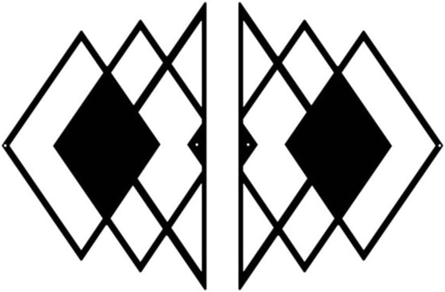 Deanvzes Black Metal Minimalist Geometric Art Abstract Line Decoration Office Living Room Hanging Ornaments Wall decoration (YZ0236)