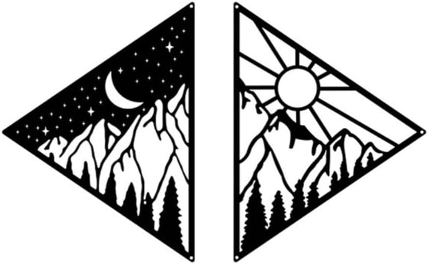 Deanvzes Black Metal Minimalist Geometric Art Abstract Line Decoration Office Living Room Hanging Ornaments Wall decoration (YZ0236)