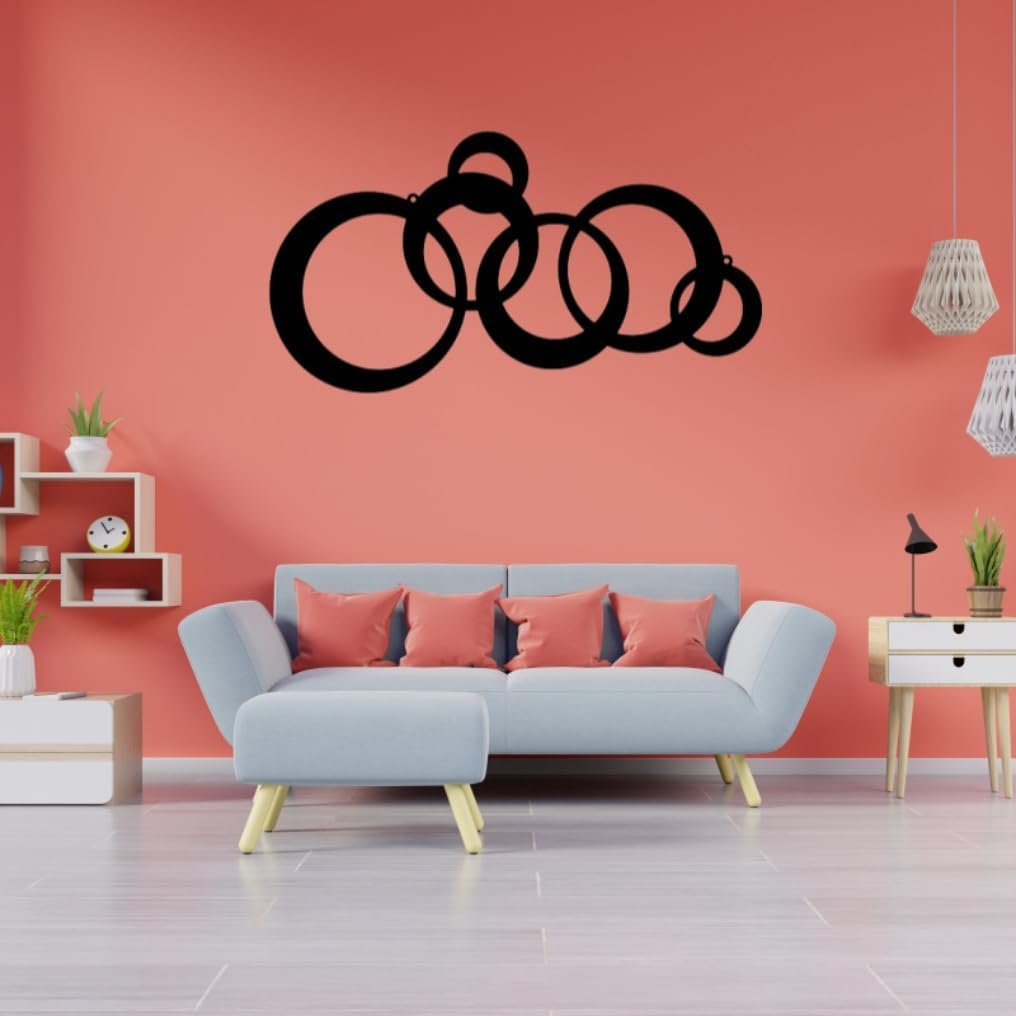 Deanvzes Black Metal Minimalist Geometric Art Abstract Line Decoration Office Living Room Hanging Ornaments Wall decoration (YZ0236)