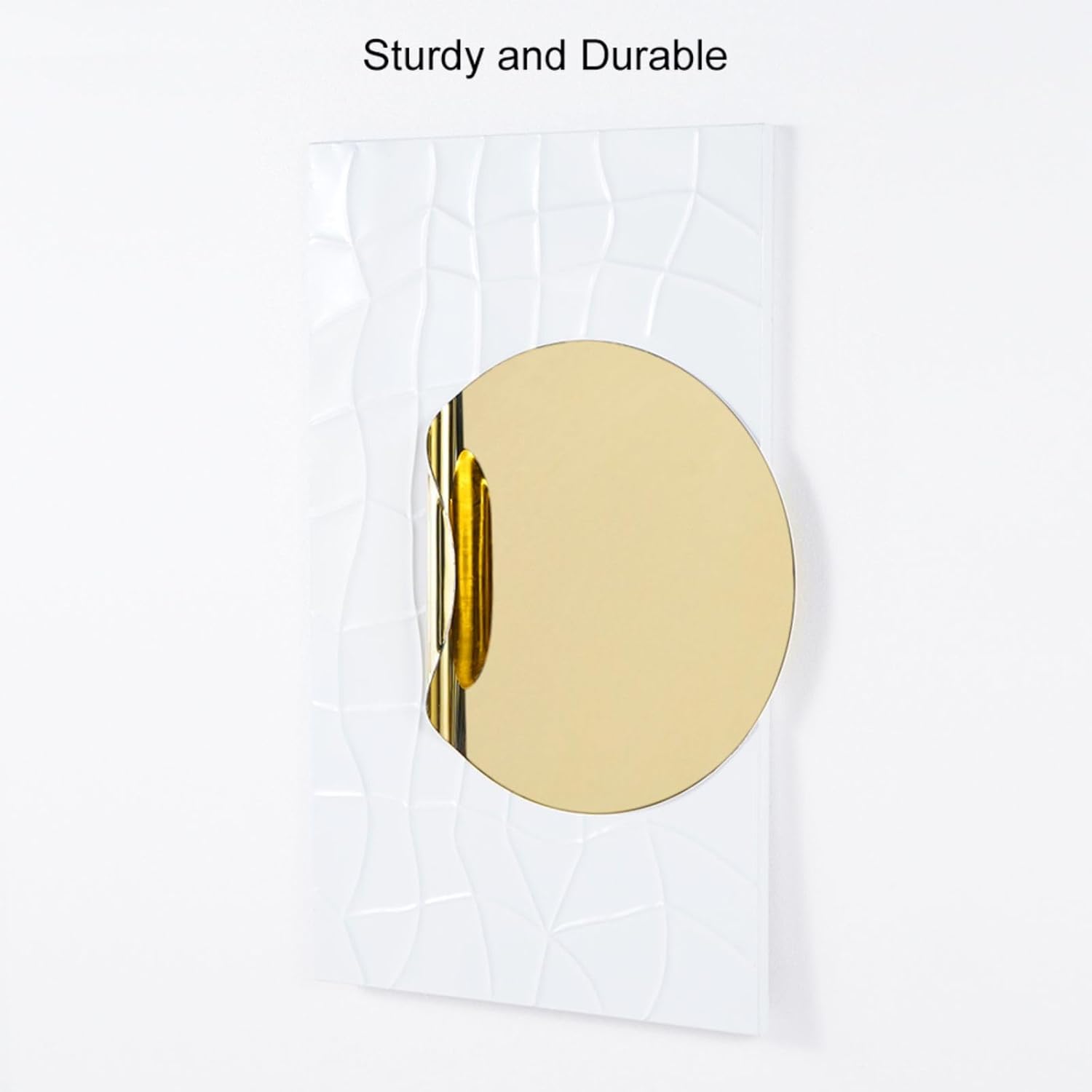 homary Large Modern Metal Wall Art, 3D Geometric Gold Abstract Rectangle Wall Sculpture, Contemporary Wall Hanging Decor for Living Room, Bedroom, Office, Entryway