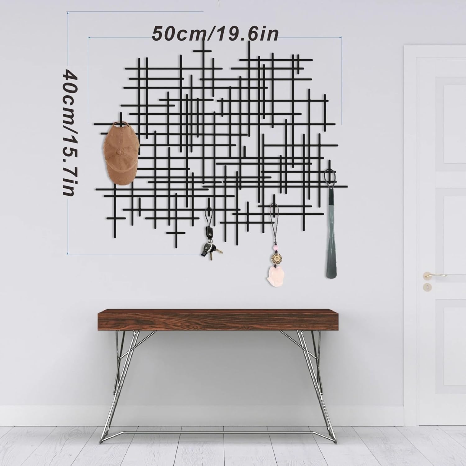 YBLCOZYC Matel Wall Decor, Metal Geometric Overlapping Lines Wall Art, Matel Lines Art Wall Decor, Abstract Metal Wall Art, Geometric Line Wall Decor, Geometric Wall Art, Minimalist Line Wall Art